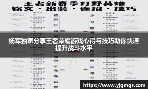 杨军独家分享王者荣耀游戏心得与技巧助你快速提升战斗水平